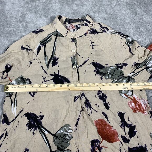 Zanzea Collection Floral Quarter Button Tunic Blouse Size XL Women’s - Picture 8 of 10